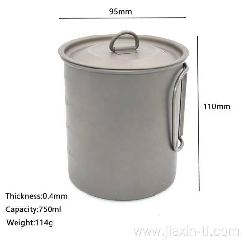 750ML Custom Travel Titanium Cup With Handle